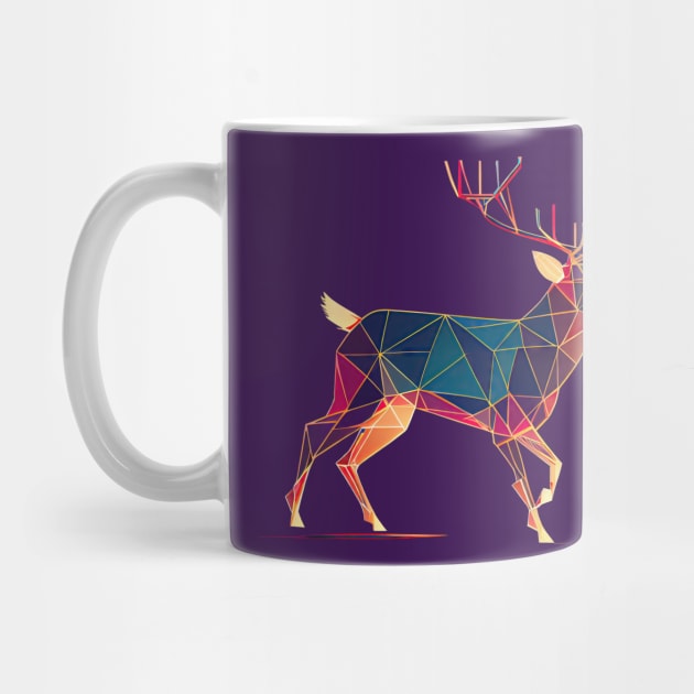 Geometric running deer by etherElric